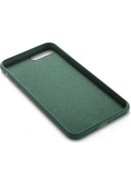 Apple iPhone 8 Plus Uyumlu Tuva Lsr Laaakan Kapak-Koyu Yeşil