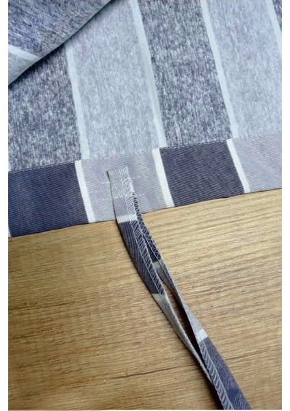 Kalın Düğmeli Kornişli Bağcıklı 1. Sınıf Balkon Perdesi Isı-Işık Geçirmez Antrasit-Gri