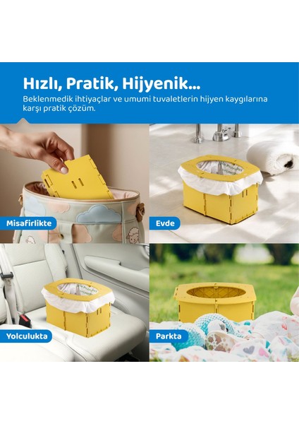 Lazımlık, Portatif Seyahat Tipi Katlanabilir Taşınabilir Çocuk Tuvaleti