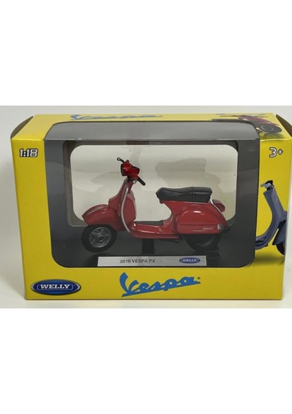 2016 Vespa Px Kırmızı 1:18
