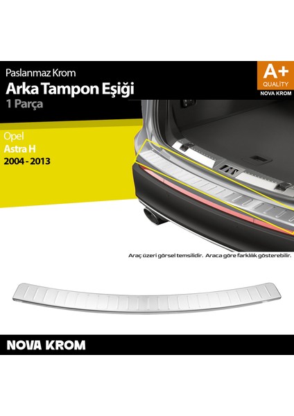 Opel Astra H Station Wagon Krom Arka Tampon Eşiği 2004-2013