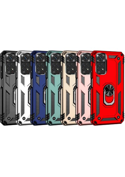 Xiaomi Redmi Note 11 Global Kılıf Tuva Kapak-Kırmızı