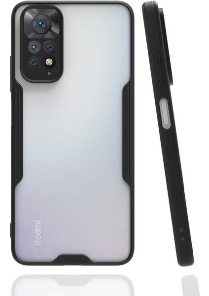 Xiaomi Redmi Note 11S Global Kılıf Tuva Parfe Kapak-Siyah