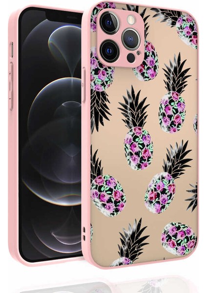 Apple iPhone 12 Pro Kılıf Desenli Kamera Korumalı Parlak Tuva Nora Kapak-No1