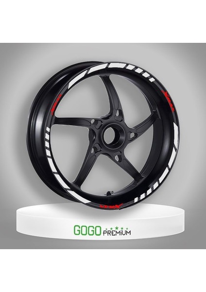 Reflektör Beyaz Iı Yamaha Xmax Uyumlu 1 Set Jant Şeridi