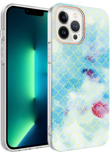 Apple iPhone 13 Pro Max Uyumlu Tuva Bella Kapak-Mavi