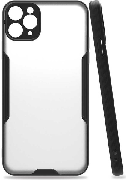 Apple iPhone 11 Pro Max Uyumlu Tuva Parfe Kapak-Siyah