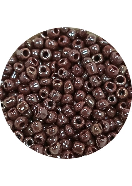 Dökme Cam Kum Boncuk (8/0) 3 mm - 60 Gram - Parlak Koyu Kestane - BNC209
