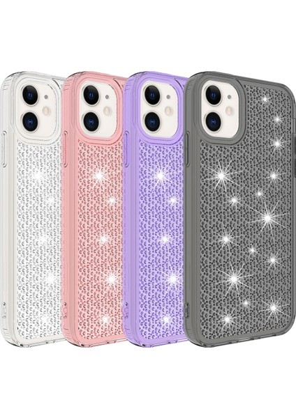 Apple iPhone 11 Kılıf Airbagli Parlak Tasarımlı Uzrm Snow Kapak-Pembe fiyatları