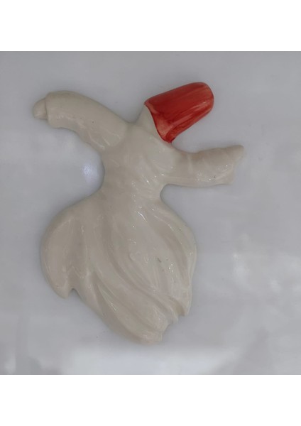 15 x 12 cm Hazreti Mevlana Semazen El Yapım Sanat Seramik Asmalık 1 Adet