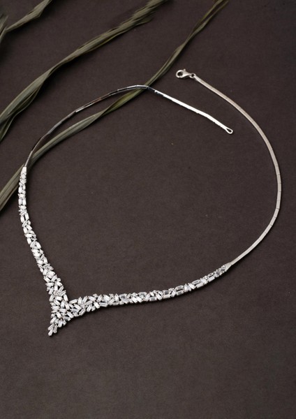 Minik Bagetler Beyaz Altın 14 Ayar Gerdanlık Kolye fiyatları