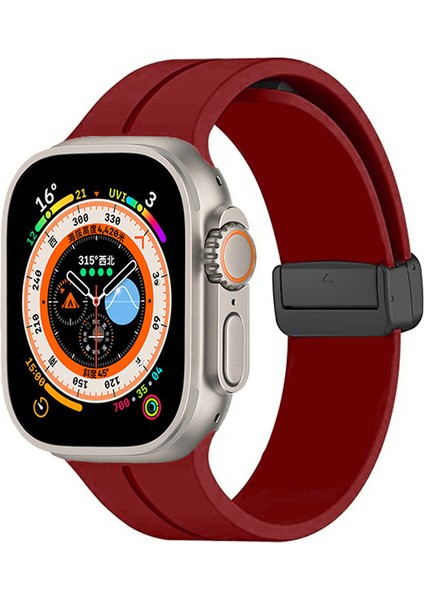 Watch Ultra 49MM Uyumlu Krd-84 Uyumlu Kordon - Turuncu