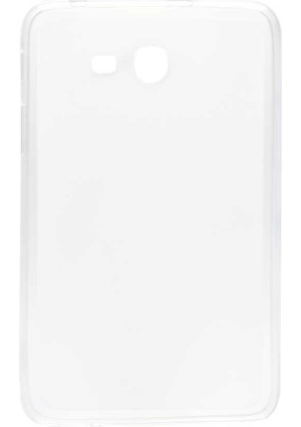 Samsung Galaxy Tab 3 Lite 7.0 T110 Kılıf Uyumlu Tablet Süper Silikon Kapak-Beyaz