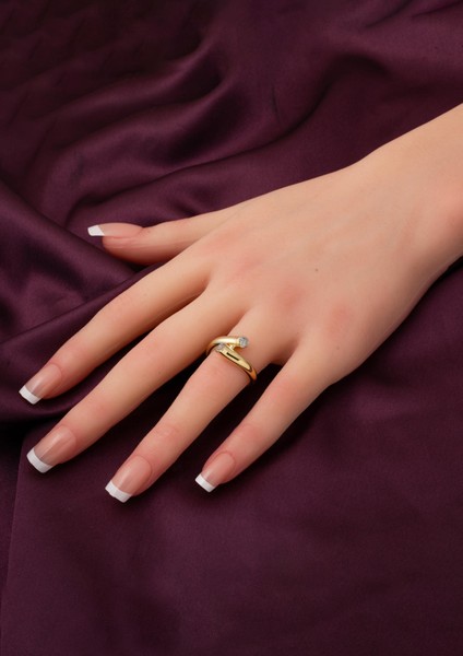 Kıvrımlı Tasarım 14 Ayar Altın Yüzük fiyatları