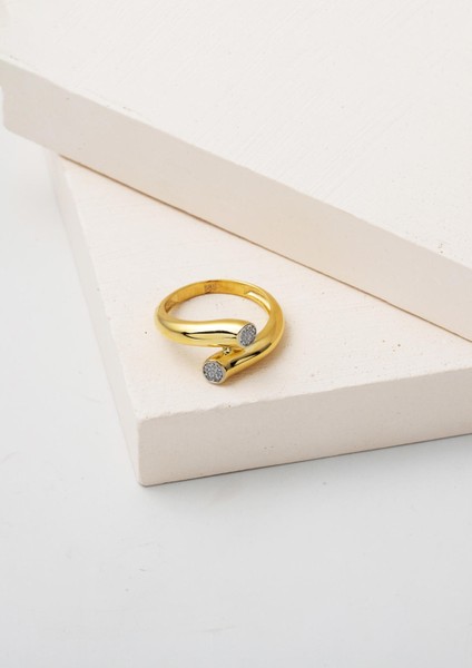 Kıvrımlı Tasarım 14 Ayar Altın Yüzük modelleri