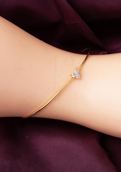 Tria Taşlı 14 Ayar Altın Ince Kelepçe fırsatları