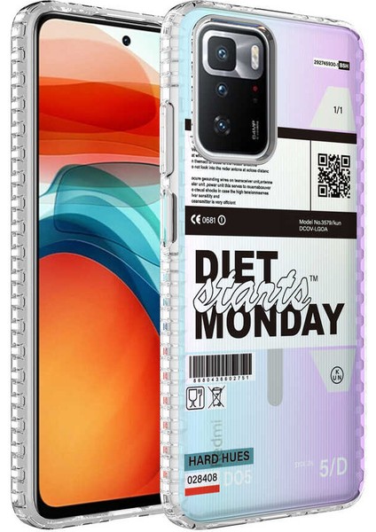 Xiaomi Redmi 10 Kılıf Airbag Kenarlı Renkli Desenli Silikon Uzrm Elegans Kapak-No5