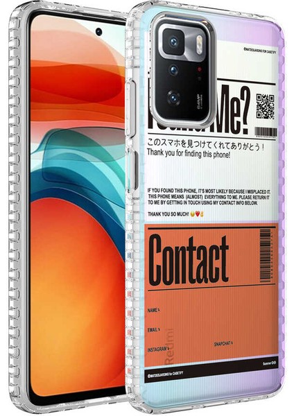 Xiaomi Redmi 10 Kılıf Airbag Kenarlı Renkli Desenli Silikon Uzrm Elegans Kapak-No6