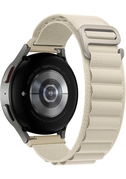 Huawei Gt2 42MM Uyumlu Krd-74 20MM Hasır Kordon Zore - Beyaz