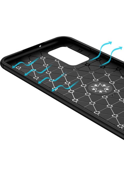 Galaxy A02S Kılıf Uzrm Ravel Silikon Kapak-Siyah-Kırmızı