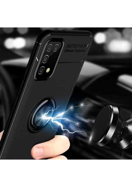 Galaxy A02S Kılıf Uzrm Ravel Silikon Kapak-Siyah-Kırmızı