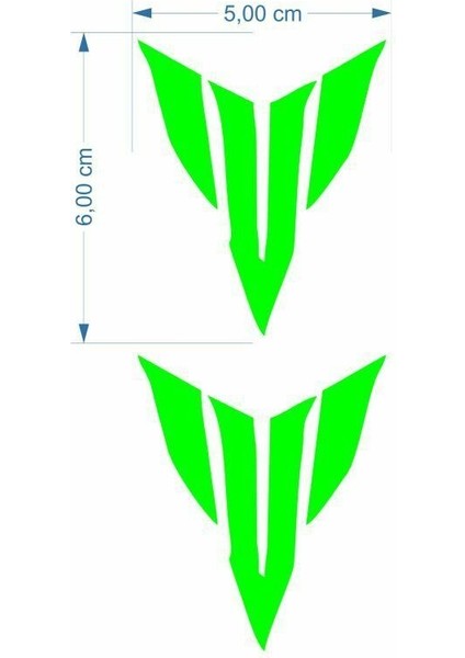 mt Logo 5 x 5 cm Yeşil Sticker 2 Li