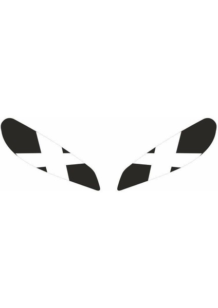 Cf Moto 250 Sr 2020 - 2024 Uyumlu Far Sticker x Beyaz