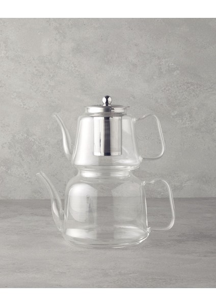 Odin Borosilikat Cam Çaydanlık 600 - 1200 ml Şeffaf