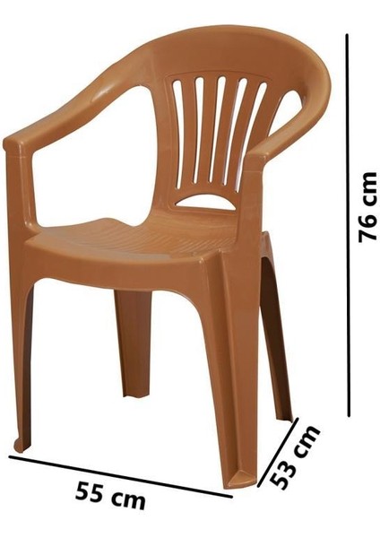 MT-GF141 Zaffiro Plastik Bahçe Balkon Sandalye 4'lü Set