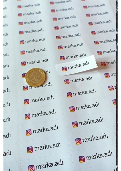Kişiye Özel Etiket -144 Adet Bant Etiketi - Marka Etiketi (1,8 x 5.5 Cm) indirimleri