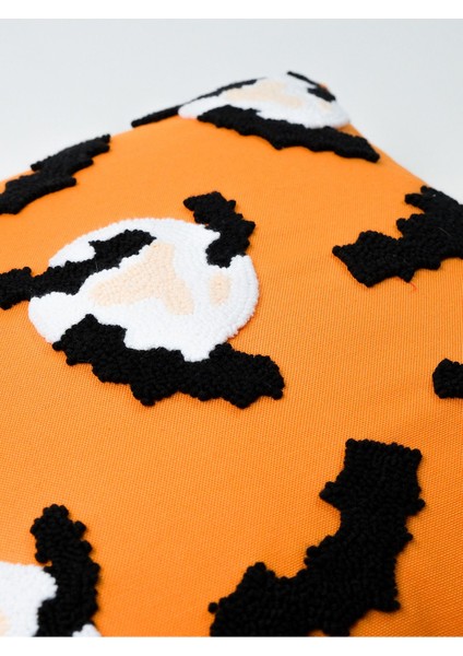 MIDNIGHT FLIGHT - Halloween Temalı Yarasa ve Dolunay Punch Kırlent Yastık Kılıfı fırsatları