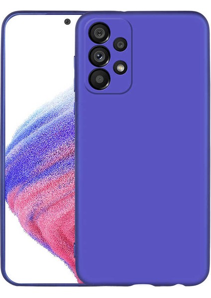 Samsung Galaxy A33 5g Kılıf Uzrm Premier Silikon Kapak-Saks Mavi
