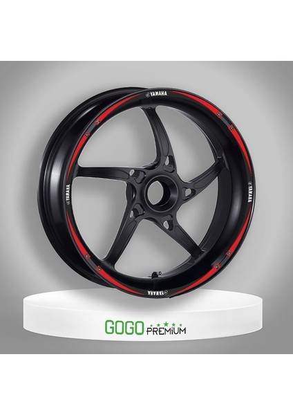 Kırmızı Siyah Yamaha Uyumlu Reflektörlü 1 Set Jant Şeridi