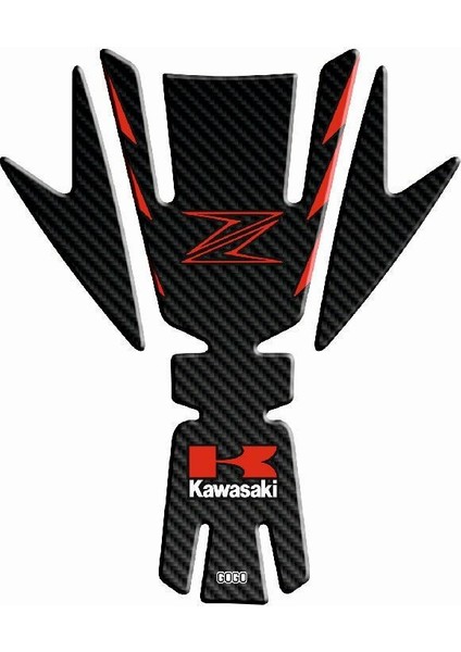 Kawasaki Z1000 2008 - 2016 Uyumlu Tank Pad 003