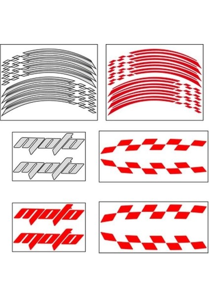Reflektör Kırmızı Universal Racing Şerit 3