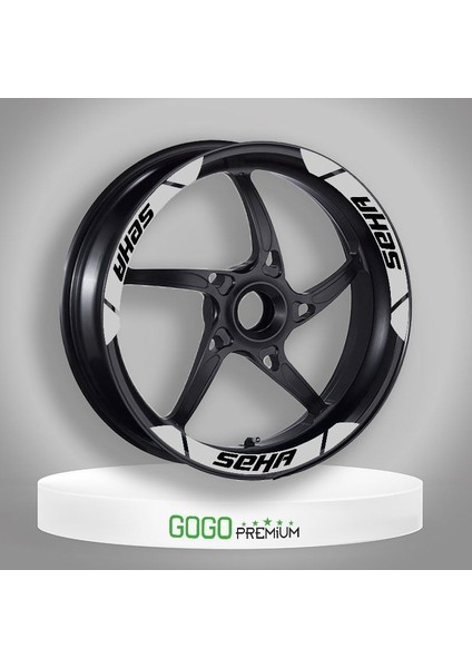 Kanuni Seha 150 2022 - 2024 Uyumlu Geniş 1 Set Jant Şeridi Beyaz