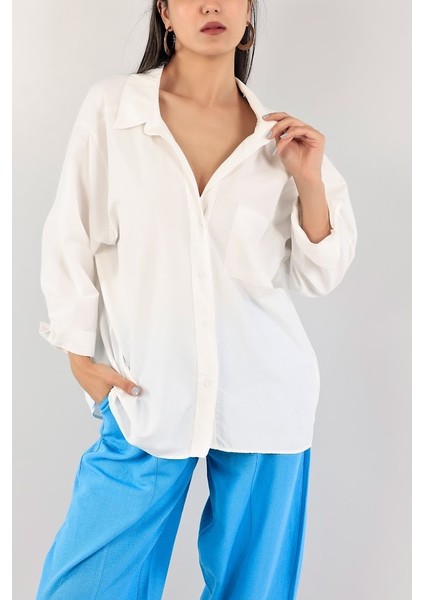 Oversize Pamuklu Gömlek