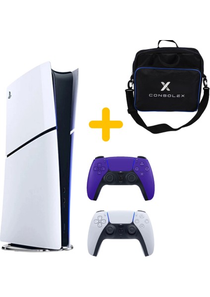 Sony Playstation 5 - Cfı 2016 Avrupa - Slim Dijital Versiyon - Çift Kol (Mor) + Çanta