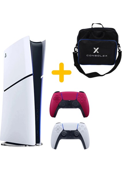 Sony Playstation 5 - Cfı 2016 Avrupa - Slim Dijital Versiyon - Çift Kol (Bordo) + Çanta