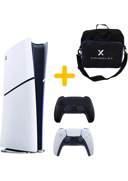 Sony Playstation 5 - Cfı 2016 Avrupa - Slim Dijital Versiyon - Çift Kol (Siyah) + Çanta