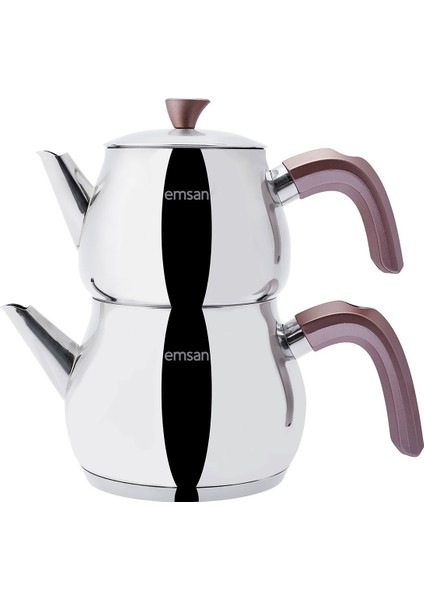 Gri Midi Çaydanlık Takımı, şık ve kullanışlı 1.0-1.6 lt ev mutfak seti