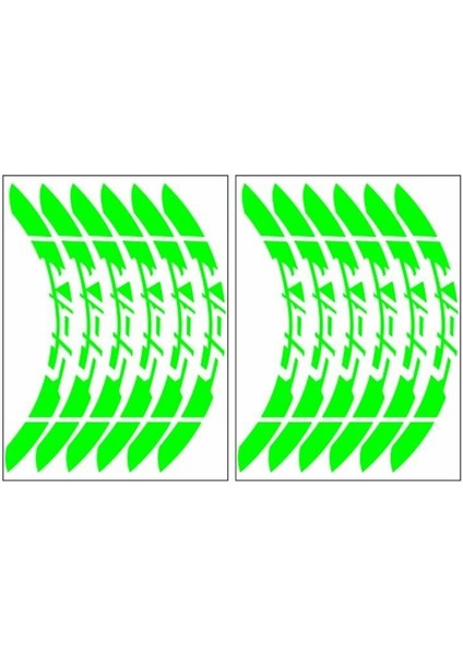 Florasan Yeşil Yamaha Ybr Uyumlu Büyük 1 Set Jant Şeridi