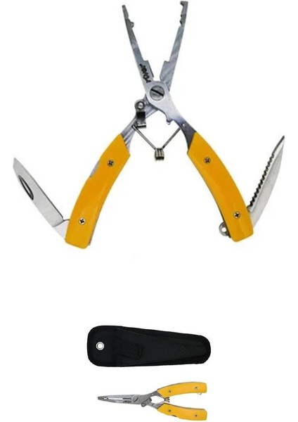 Balıkçı Pensesi Kendinden Kilitli Kılıflı 16cm Sarı
