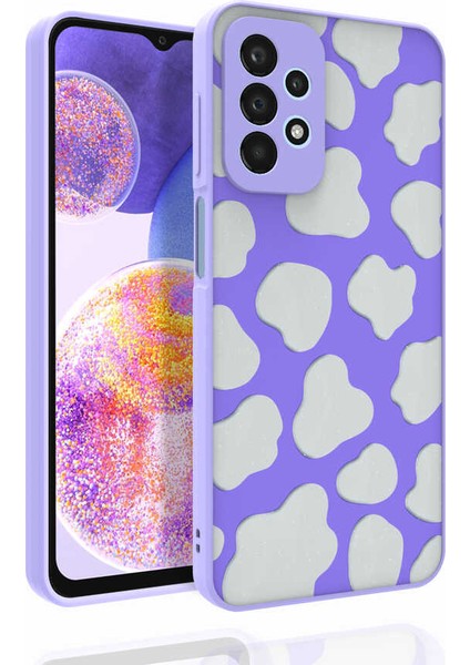 Samsung Galaxy A23 Kılıf Desenli Kamera Korumalı Parlak Uzrm Nora Kapak-No6
