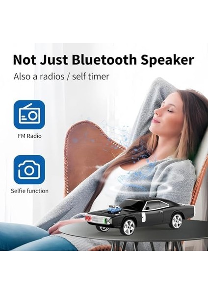 Kablosuz Hoparlör Bluetooth 1968 Retro Ride Bluetooth Klasik Araba Görünümlü Hoparlör ve Fm Radyo Ofis Ev Için USB Sd Aux Girişli Benzersiz Tasarım Kablosuz Hoparlör WS-1968 (Kırmızı) fiyatları