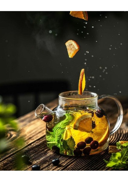 Isıya Dayanıklı 1L Cam Demlik, Bambu-Metal Kapaklı, Süzgeçli, Vakumlu Tasarım fiyatları
