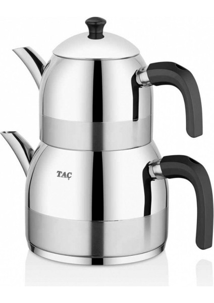 Paslanmaz Çelik Siyah Çaydanlık Takımı, Şık ve Dayanıklı Tasarım