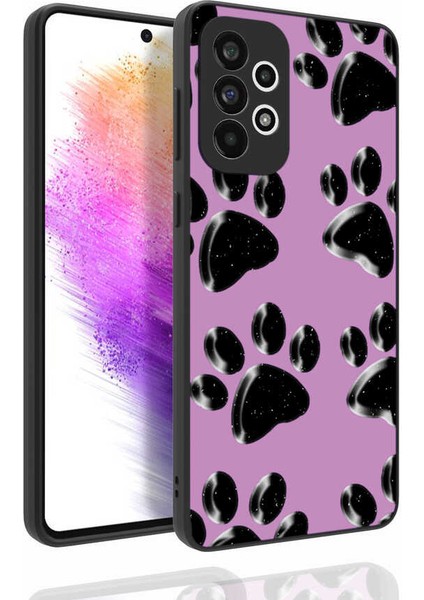 Samsung Galaxy A73 Kılıf Desenli Kamera Korumalı Parlak Uzrm Nora Kapak-No3