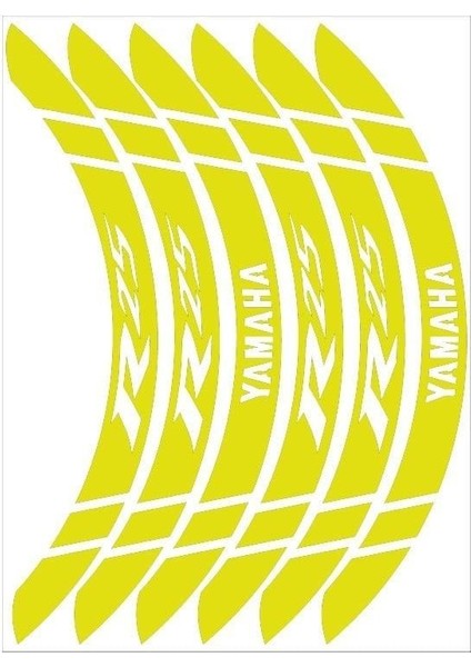 Florasan Sarı Geniş Yamaha R25 Uyumlu 1 Set Jant Şeridi