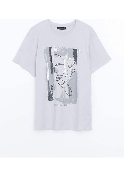 Lcw Vision Bisiklet Yaka Baskılı Penye Kadın Tişört (S5) indirimleri